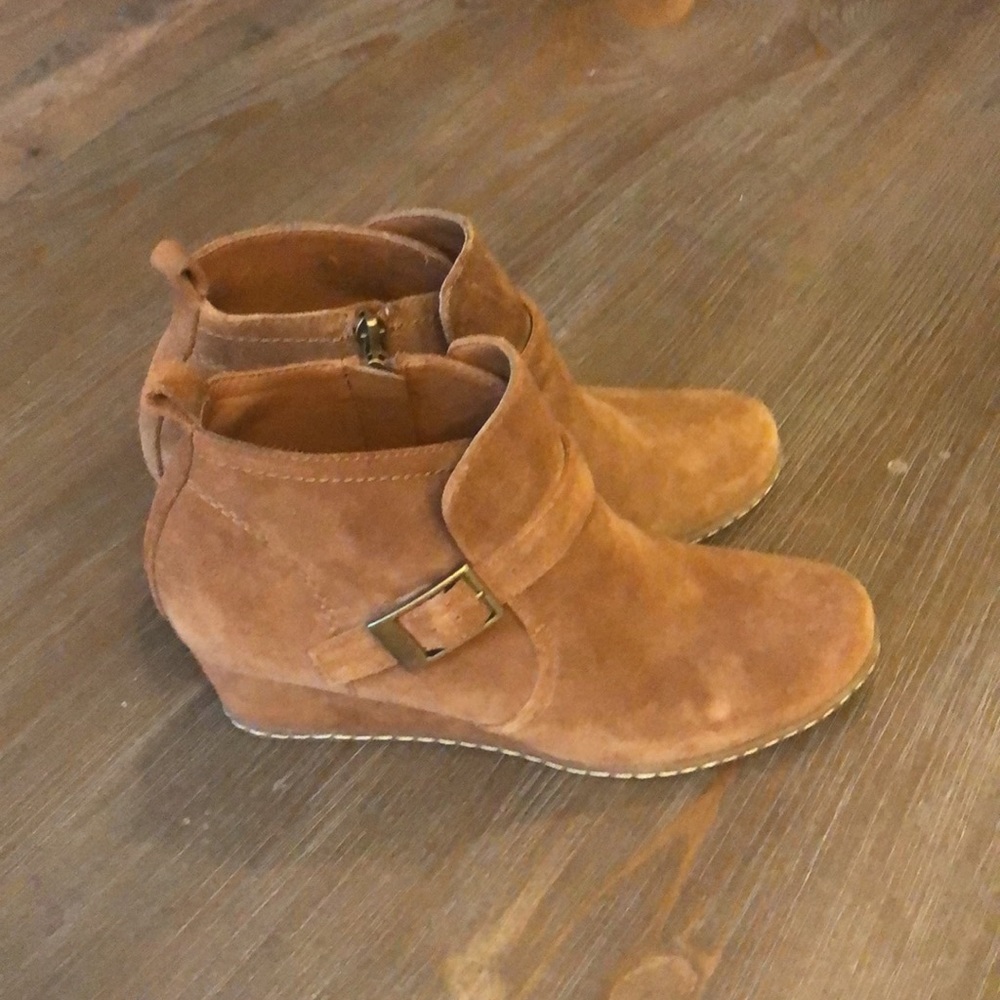 Franco Sarto Brown Swede Booties